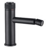 Baterie bideu Laveo VOLUMO negru mat, cu ventil click-clack