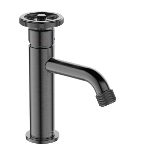 Baterie lavoar Laveo MURO grafit periat, cu ventil click-clack