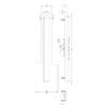 Rigolă duș din INOX cu grătar sticlă albă securizată Techman Glass White 100 cm