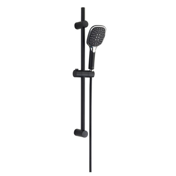 Set de duș negru cu 3 funcții, anticalcar, Laveo ZORITA NLZ-71A1