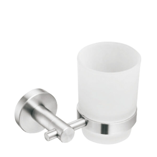 Suport pahar de baie CasaBlanca Steel ALR03, INOX masiv, finisaj periat