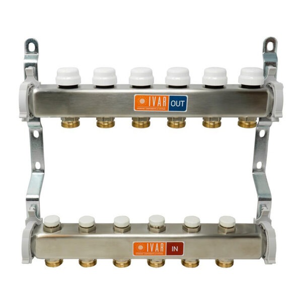 Distribuitor-inox-tur-retur-fara-debitmetre-Ivar Distribuitor tur/retur din inox IVAR fără debitmetre