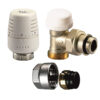 Set robinet radiator IVAR - tur termostatabil EK + cap termostatic + conector țeavă cupru 15
