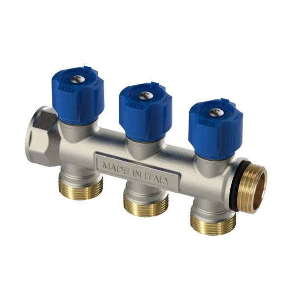 distribuitor modular alba Distribuitor modular 3/4″ 3 căi albastru IVAR