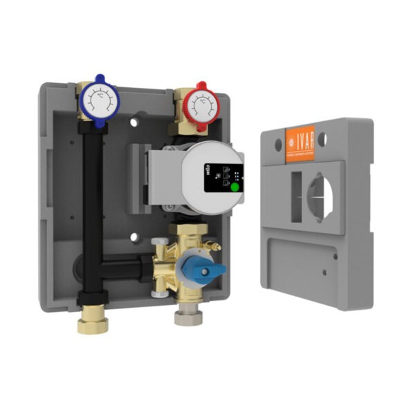 Grup-pompare-Ivar-Varimix-VAR20-cu-pompa Grup pompare IVAR Varimix VAR20 cu vană amestec rotativă și pompă Wilo Para 25/7