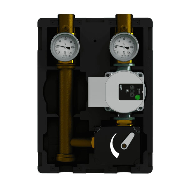 Grup-pompare-Termo+-cu-vana-motorizata_1 Grup distribuție TERMO+ cu vană amestec, servomotor și pompă Wilo Para 25/6