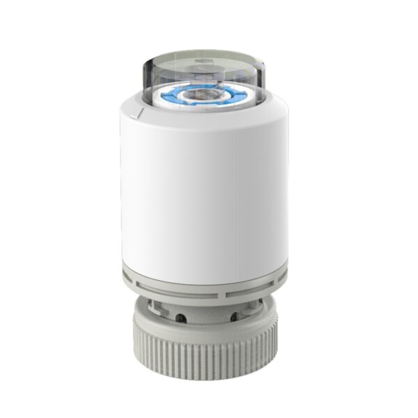Pachet -Actuator-A-1062_1 Pachet automatizare încălzire în pardoseală - 5 zone cu fir, Termostate albe (fără WI-FI)
